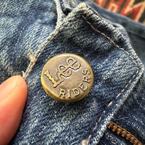 Lee Vintage Pinstripe Denim Jeans Made in USA Union Made - Picture 5 of 9